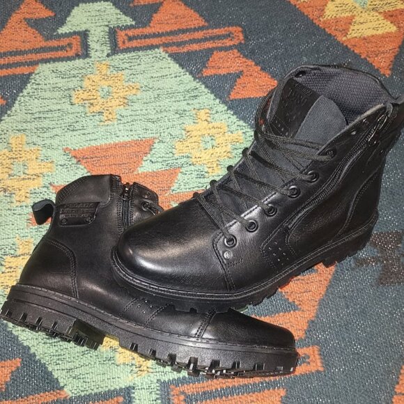 Lightweight flexible, Black Leather Men's Boots - Picture 5 of 9